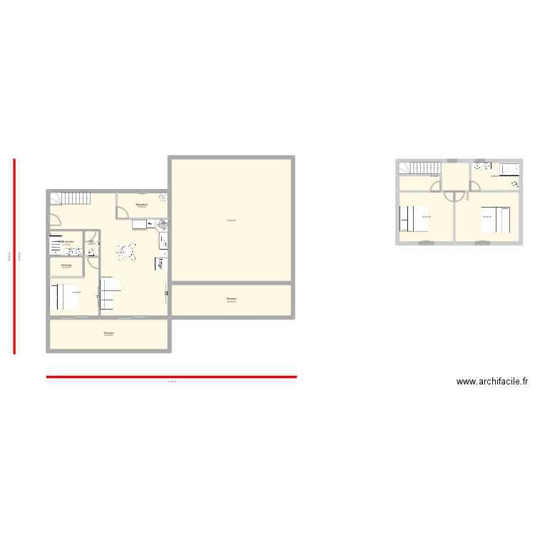Fratoni. Plan de 13 pièces et 226 m2