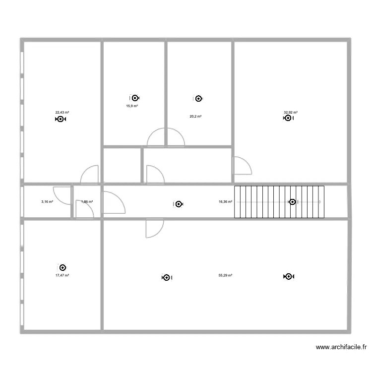 EEPC00E1SGB. Plan de 9  et 186 m²