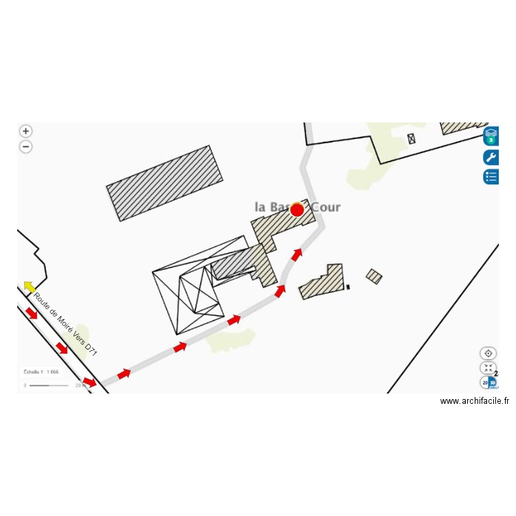 Plan de situation accès secours. Plan de 0 pièce et 0 m2