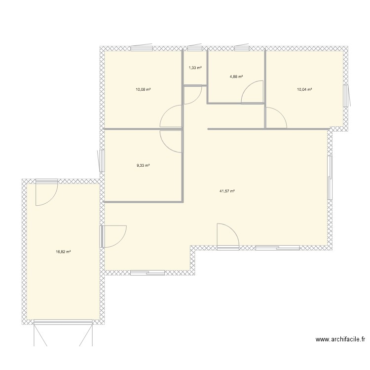 Plan AJJ. Plan de 7 pièces et 94 m2