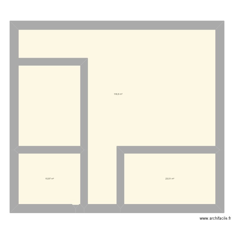 St vincent. Plan de 3 pièces et 158 m2