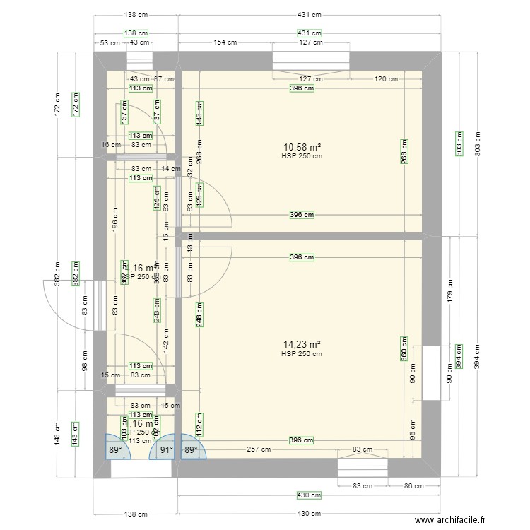 PLAN8. Plan de 5 pièces et 32 m2