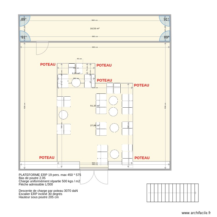 bar2710. Plan de 4 pièces et 130 m2