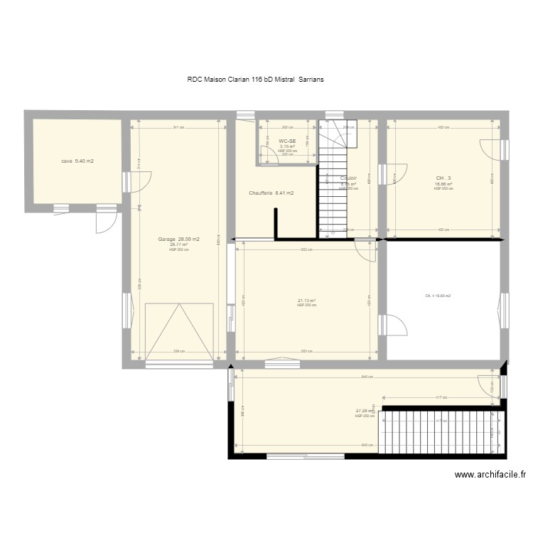 RDCmaisonClarian84260. Plan de 0 pièce et 0 m2