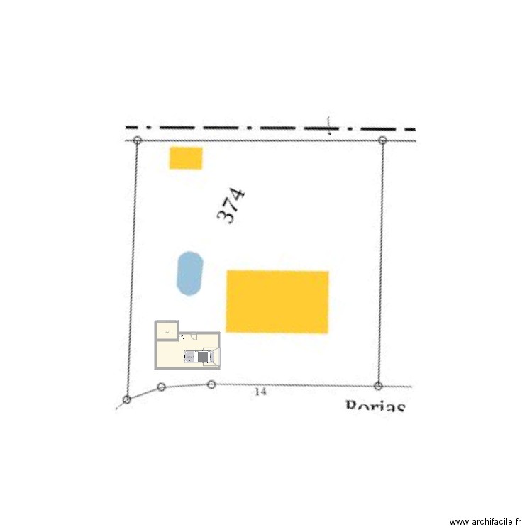 Cadastre Nouvelle construction. Plan de 0 pièce et 0 m2