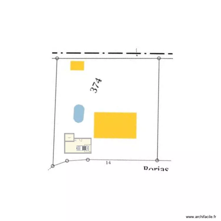 Cadastre Nouvelle construction. Plan de 