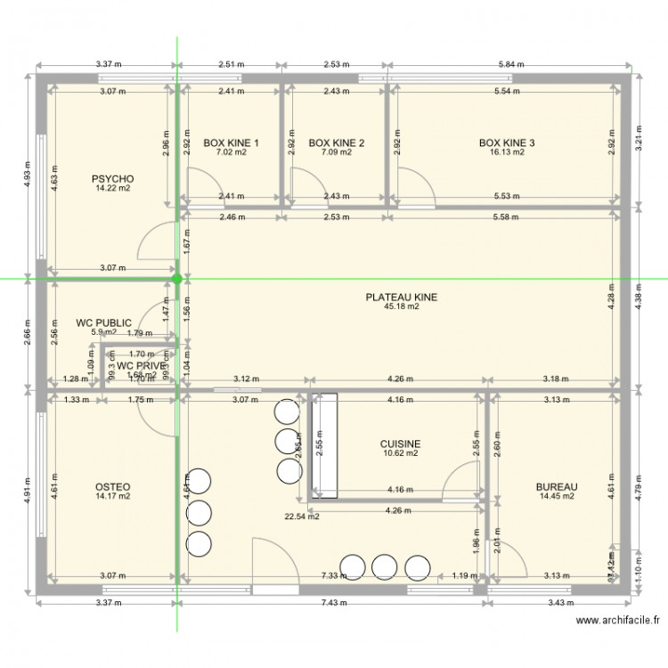 Cabinet kaiad. Plan de 0 pièce et 0 m2