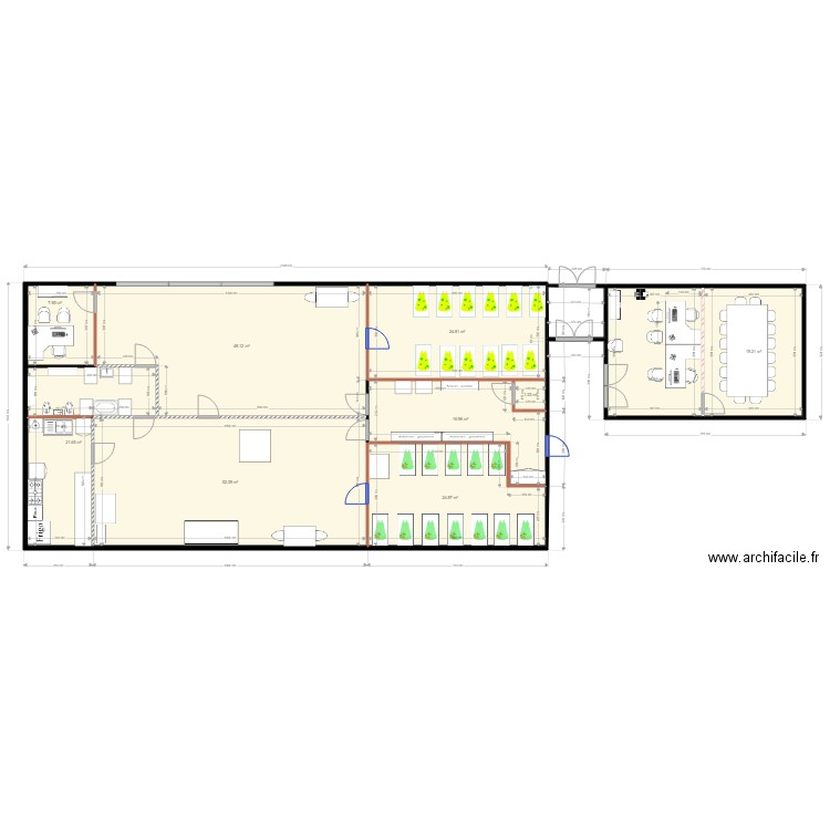 creche 11 avec bureau intérieur et syndicat. Plan de 0 pièce et 0 m2