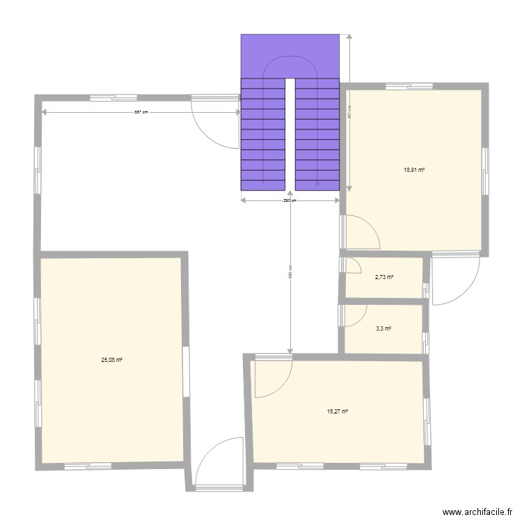 plan RDC Marrakech. Plan de 5 pièces et 65 m2