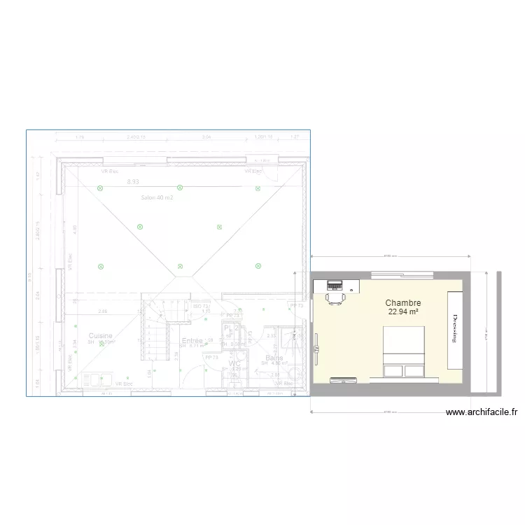 Extention chambre. Plan de Extention chambre. Plan de