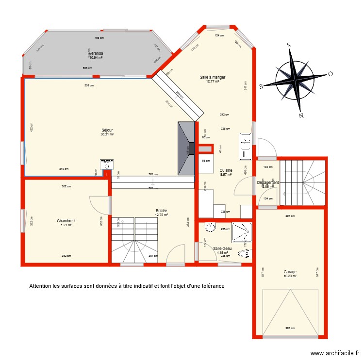 BI 4750 rdc côté. Plan de 0 pièce et 0 m2