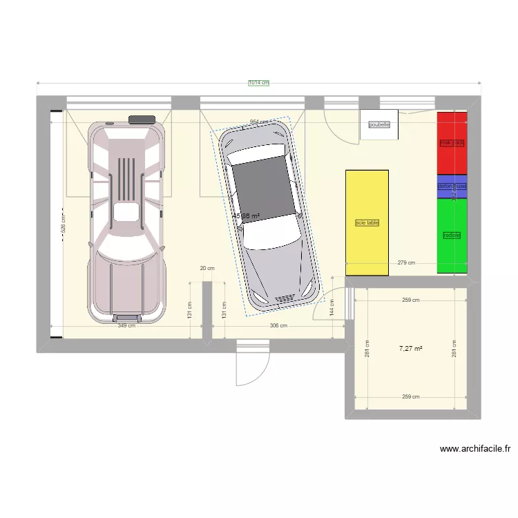 garage. Plan de garage. Plan de