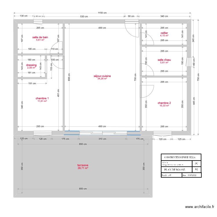 fred plan de masse. Plan de 0 pièce et 0 m2