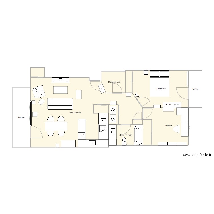Appartement Rivière du Loup Plan dessiné par Theowyn