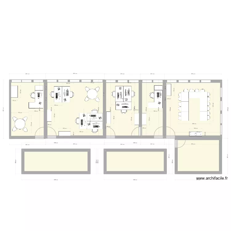 salle r&eacute;union. Plan de 