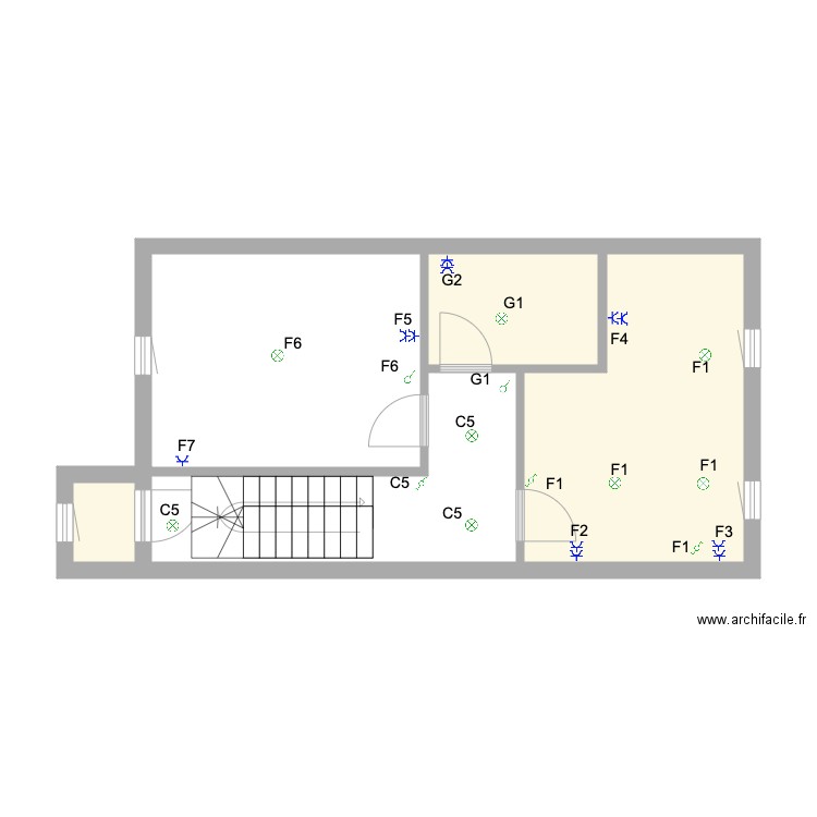 MEXICO 3. Plan de 3 pièces et 33 m2