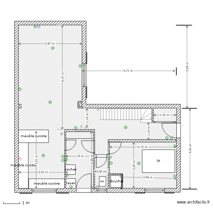 rdc rect pascal 01. Plan de 0 pièce et 0 m2