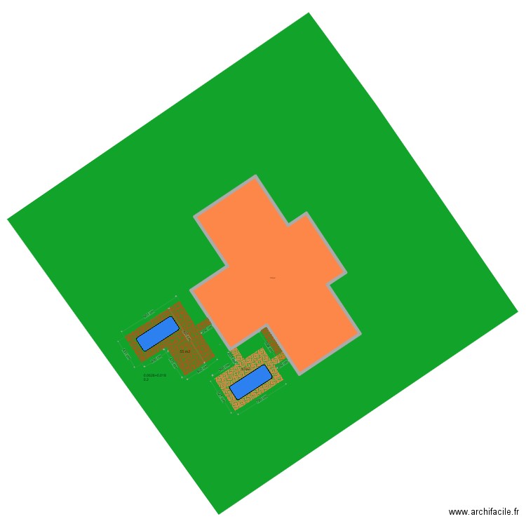 plan piscine 2. Plan de 1 pièce et 334 m2