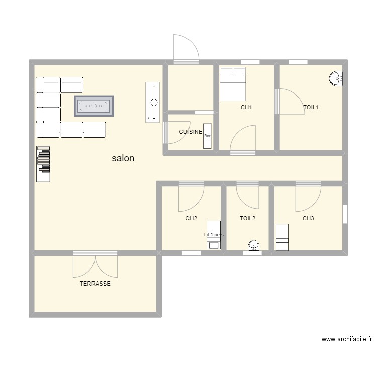 ESSAYE01. Plan de 0 pièce et 0 m2