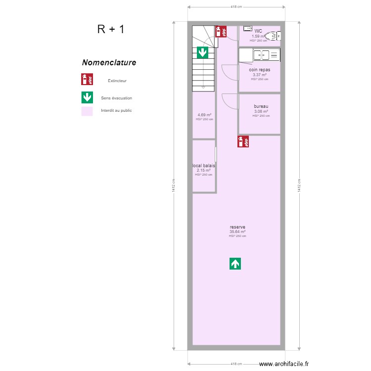 Basard villetaneuse 1 er étage. Plan de 0 pièce et 0 m2