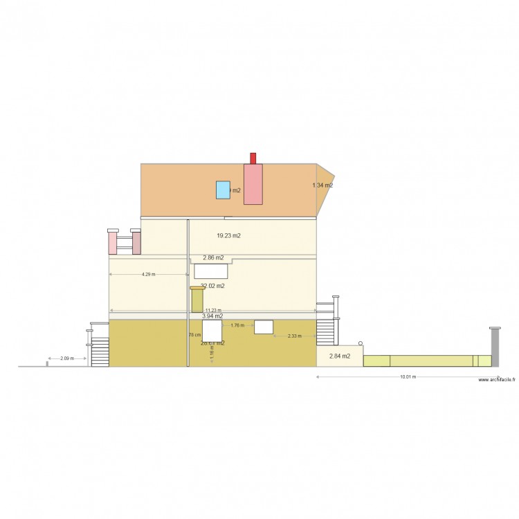 Passage. Plan de 0 pièce et 0 m2