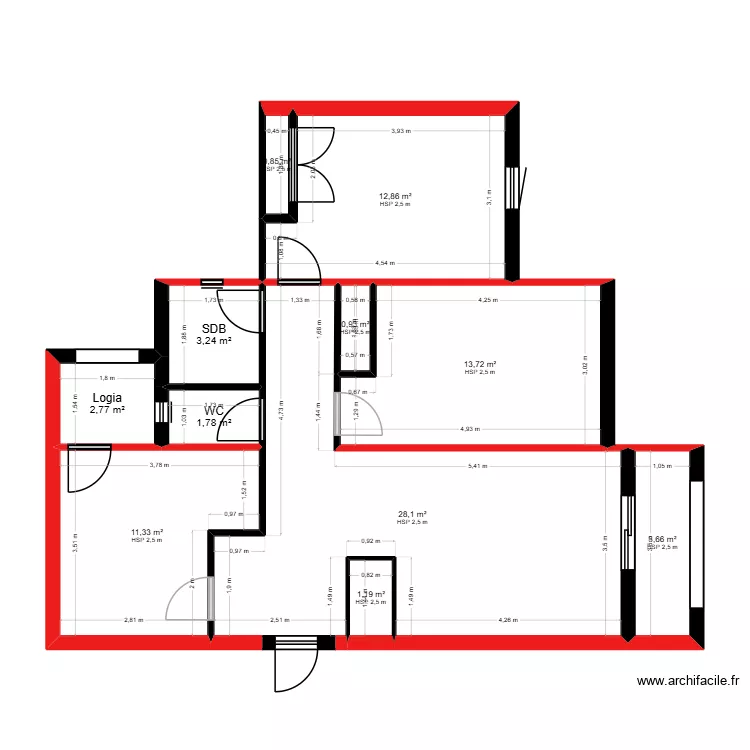 F3 AADL PLAN ALGER SA. Plan de 11  et 80 m²