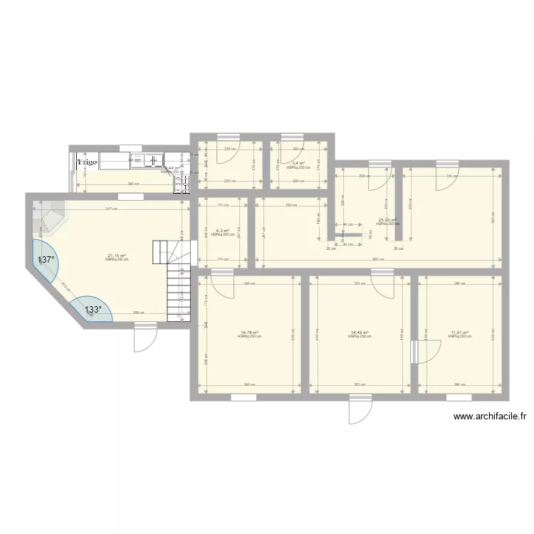 c&eacute;glie Messapica  Puglia avant transformation. Plan de 