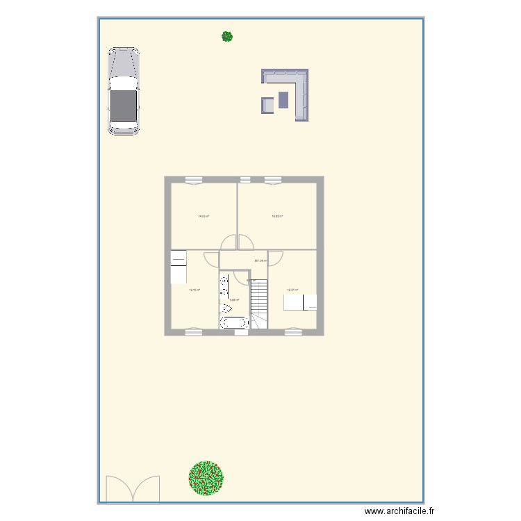 maison saint captais 9x9 ETAGE. Plan de 0 pièce et 0 m2