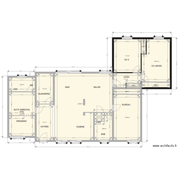 agrandissement 2 lot la cascade . Plan de 0 pièce et 0 m2