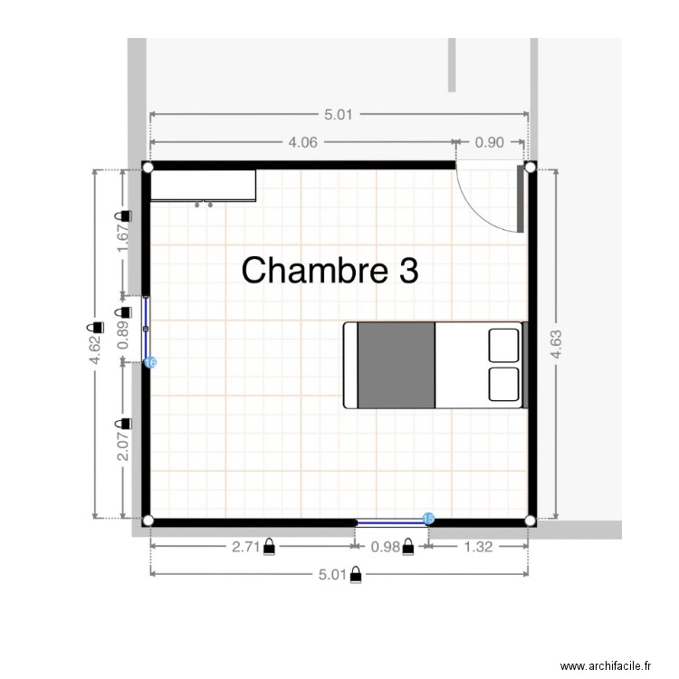 chb 3 Julie. Plan de 0 pièce et 0 m2