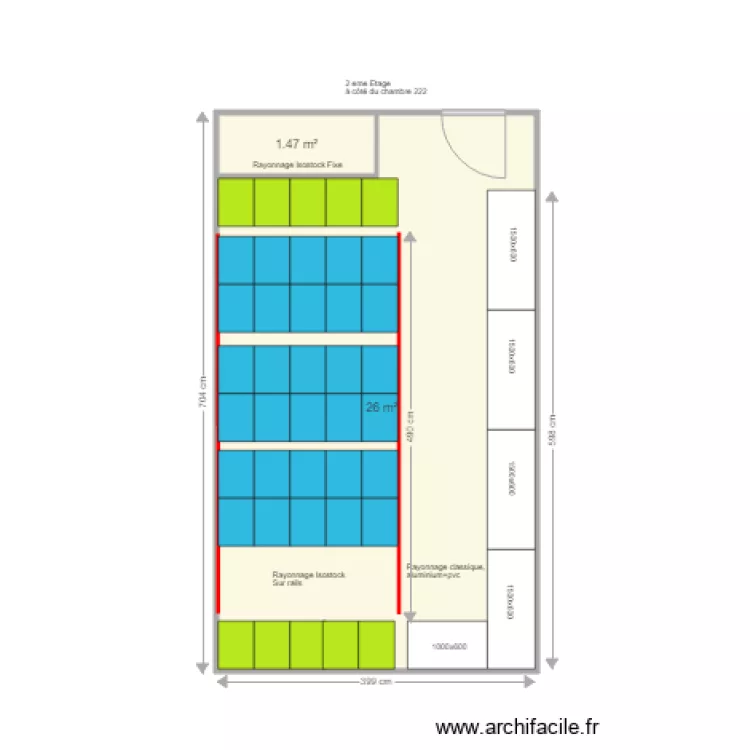 GHICL 2 &eacute;tage 222. Plan de 
