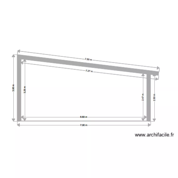 coté ouest. Plan de coté ouest. Plan de