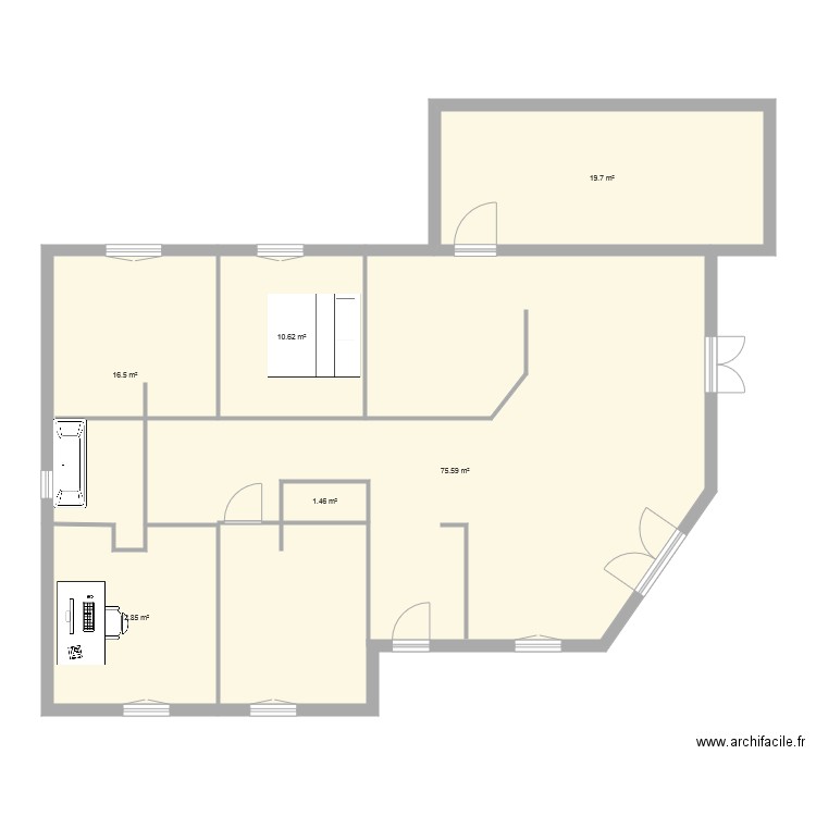 Maison Landrybis. Plan de 0 pièce et 0 m2