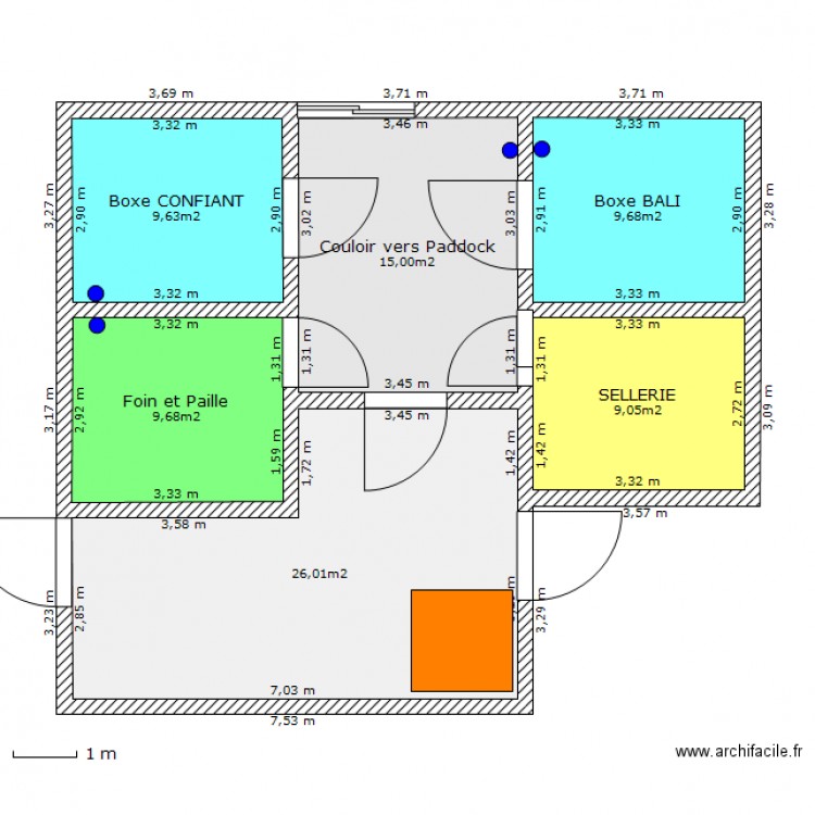 Ecurie TRANSFORME. Plan de 0 pièce et 0 m2