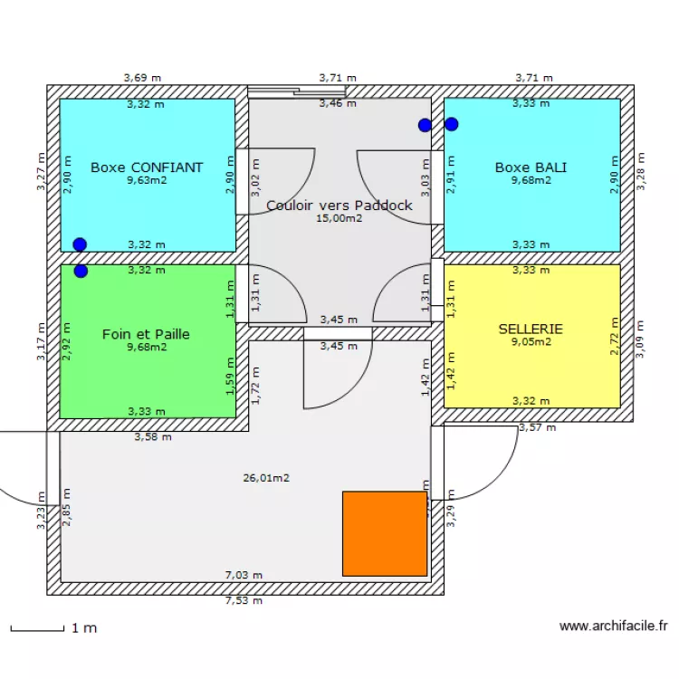 Ecurie TRANSFORME. Plan de 