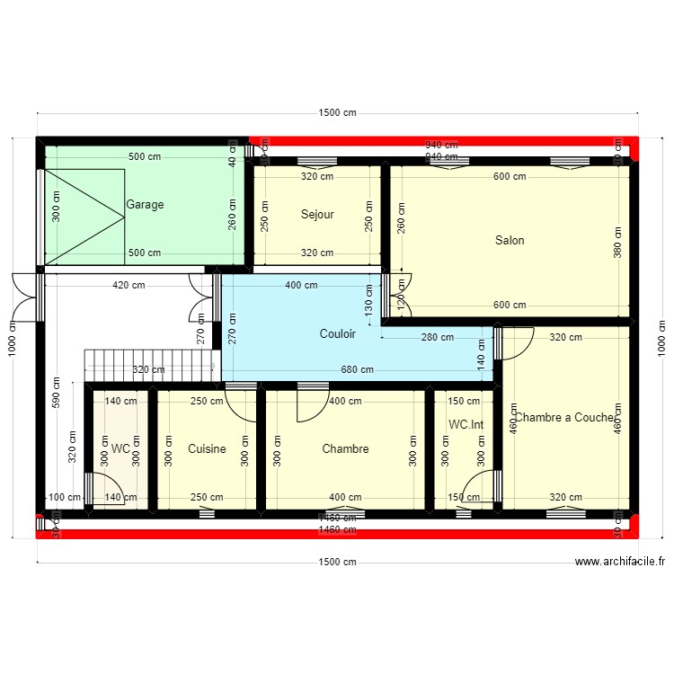 Plan 10mx15m Client 36 21 20 96. Plan de 12 pièces et 125 m2