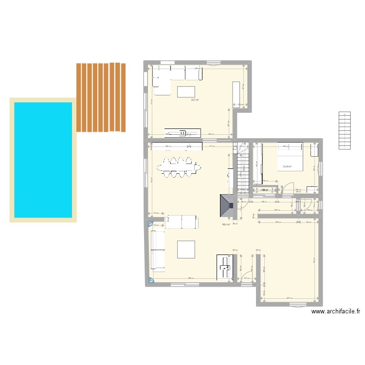rez de chaussee. Plan de 0 pièce et 0 m2
