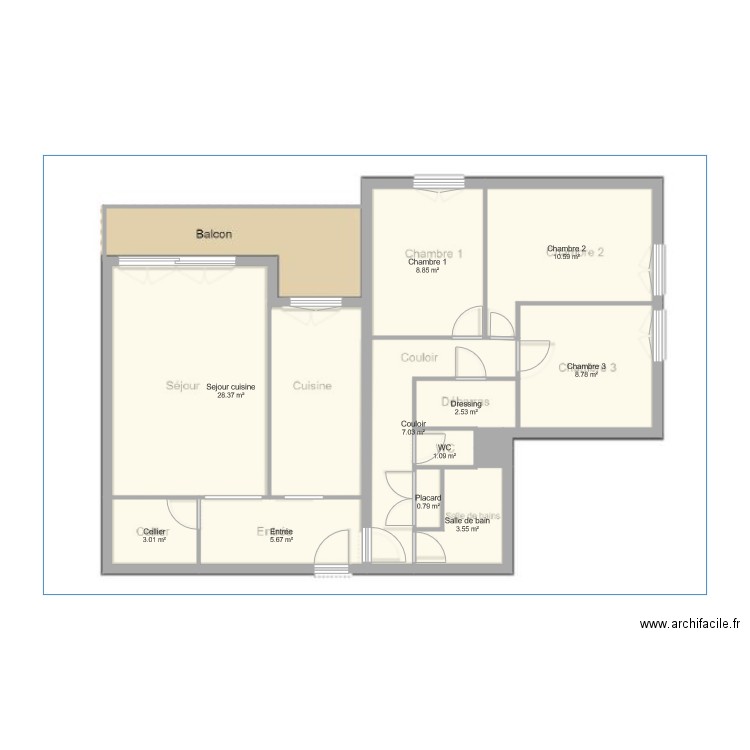 Appartement. Plan de 0 pièce et 0 m2