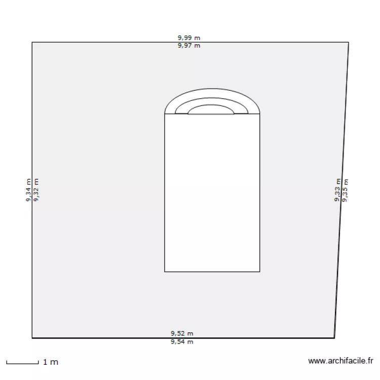 piscine. Plan de 