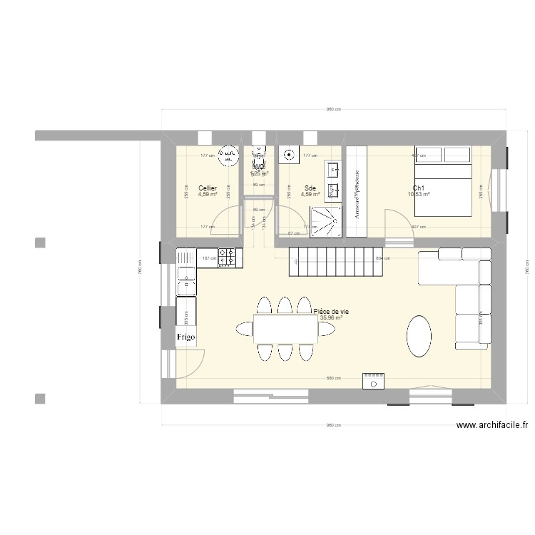 Chalet. Plan de 0 pièce et 0 m2