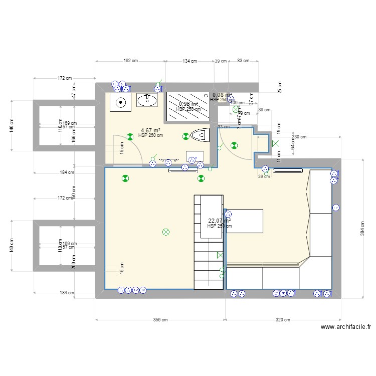 gambetta. Plan de 0 pièce et 0 m2