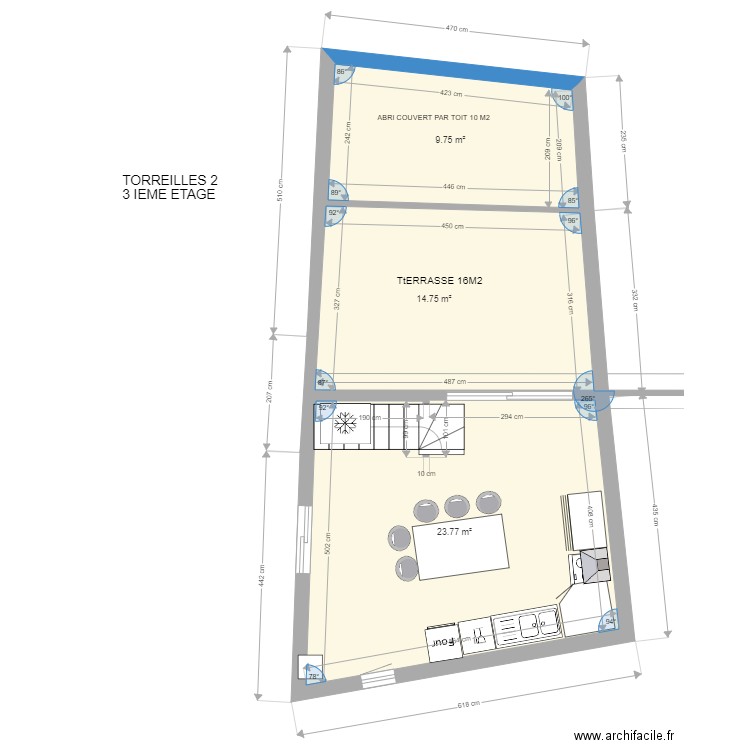 torreilles 2 3 ième étage 2 v2. Plan de 0 pièce et 0 m2