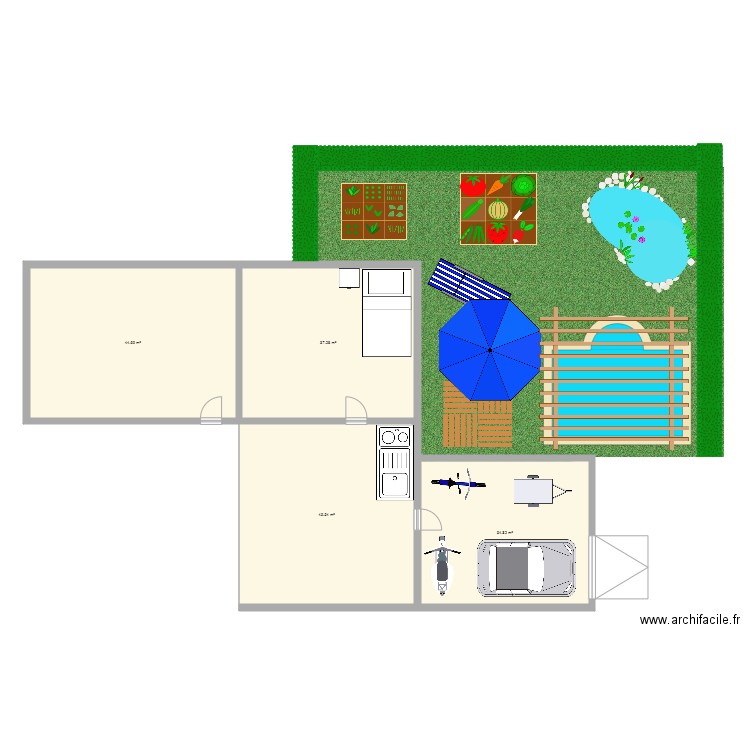 RDC maison 1923 apres renos. Plan de 0 pièce et 0 m2