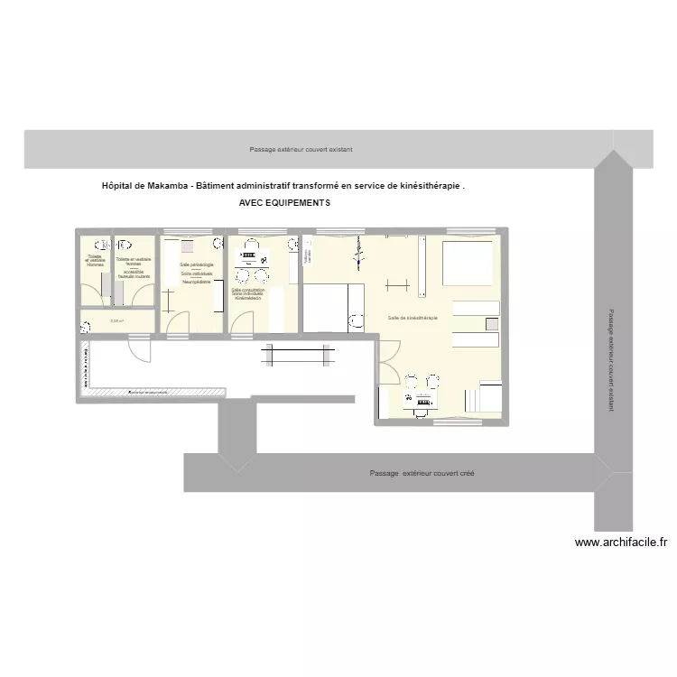 Service kiné Hôpital Makamba - Equipé . Plan de Service kiné Hôpital Makamba - Equipé . Plan de