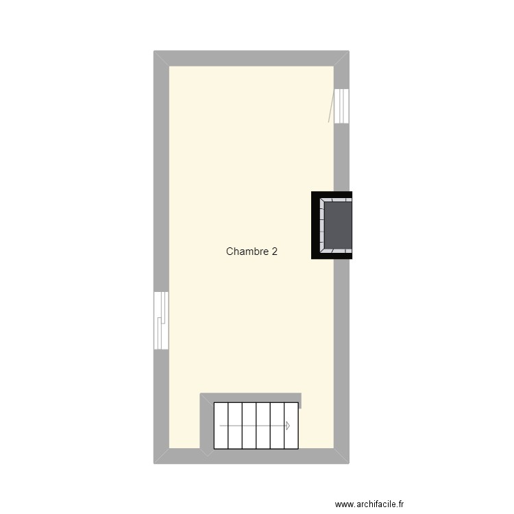 Chambre 2. Plan de 1 pièce et 18 m2