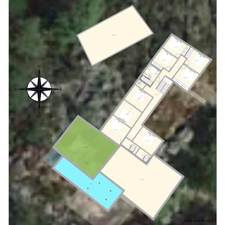 villa papa v2. Plan de 35 pièces et 1102 m2