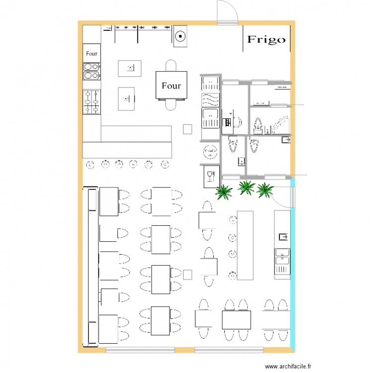 pizza5 56pl equipé. Plan de 0 pièce et 0 m2