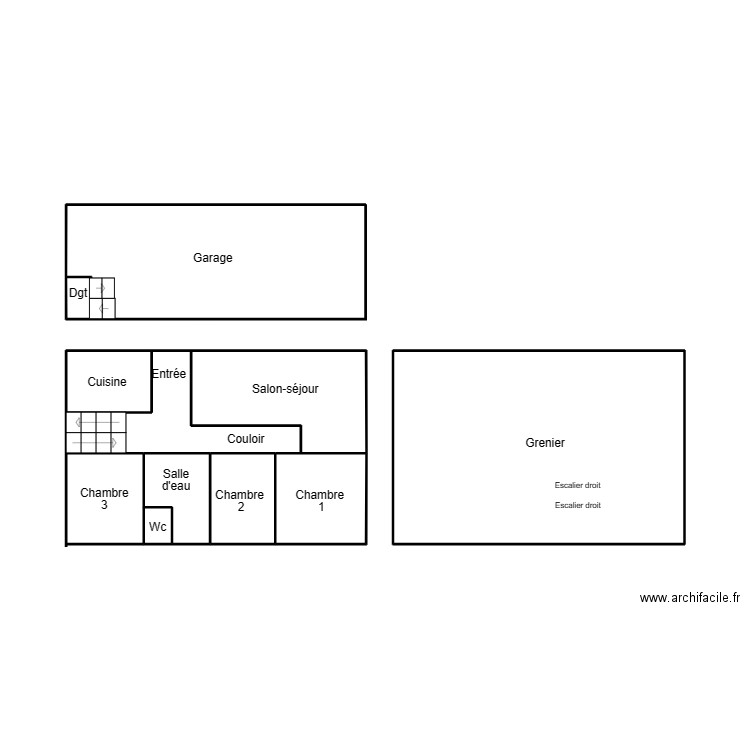 ERGUE GABERIC BIHAN. Plan de 6 pièces et 21 m2