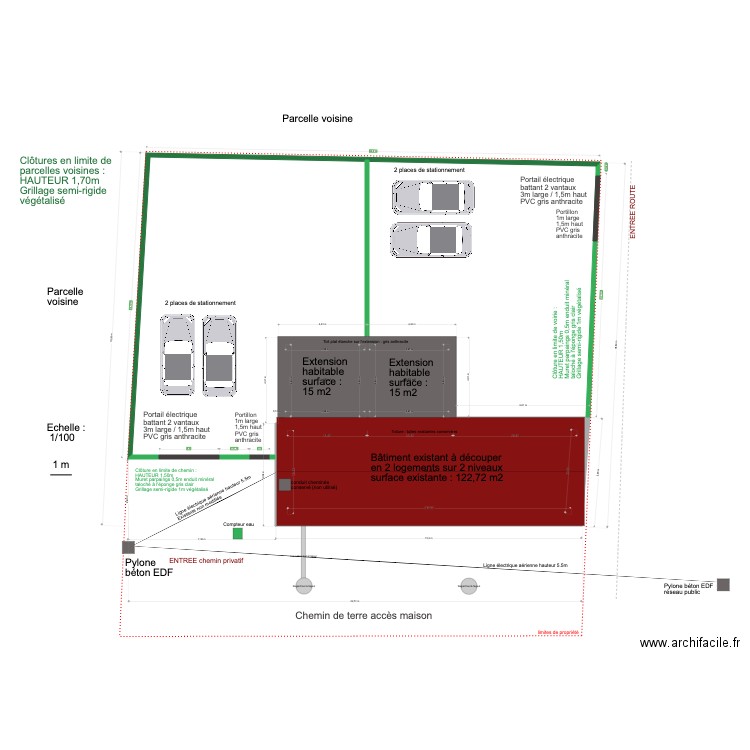 TOULENNE plan masse 2021 vente 2 lots. Plan de 0 pièce et 0 m2