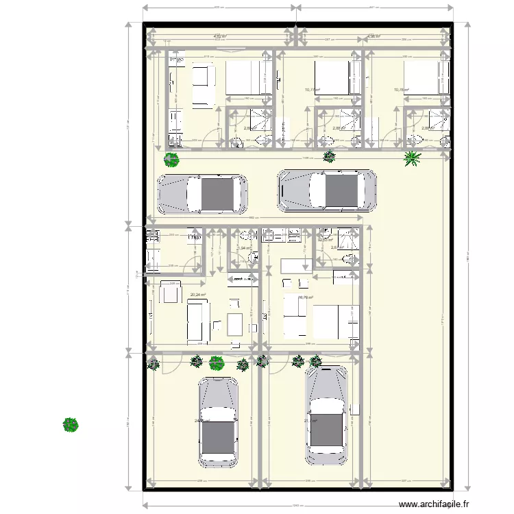 Motel B&eacute;atitude. Plan de 